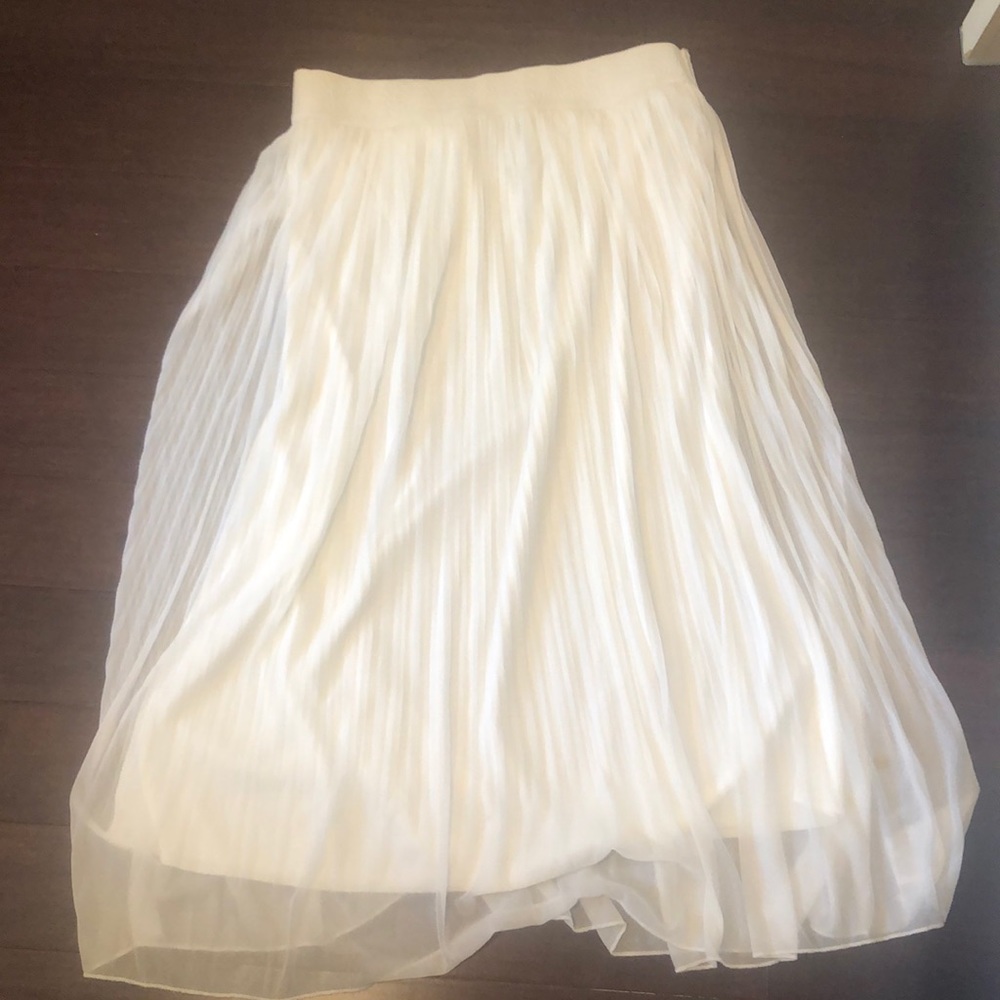 Long white skirt